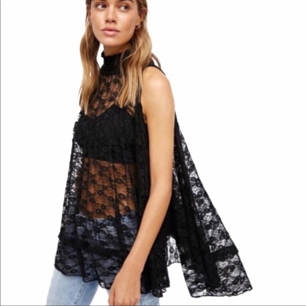 NWOT Free People Myrna Lace Top